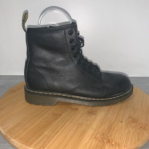Doc Dr Martens Black Delaney Leather Boots Women’s Size 5 Men’s 4 Side Zip - Picture 1 of 10